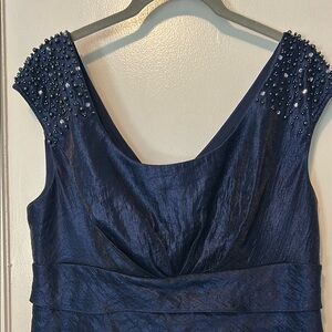 Elegant Navy Blue Sleeveless Dress by Jessica Howard